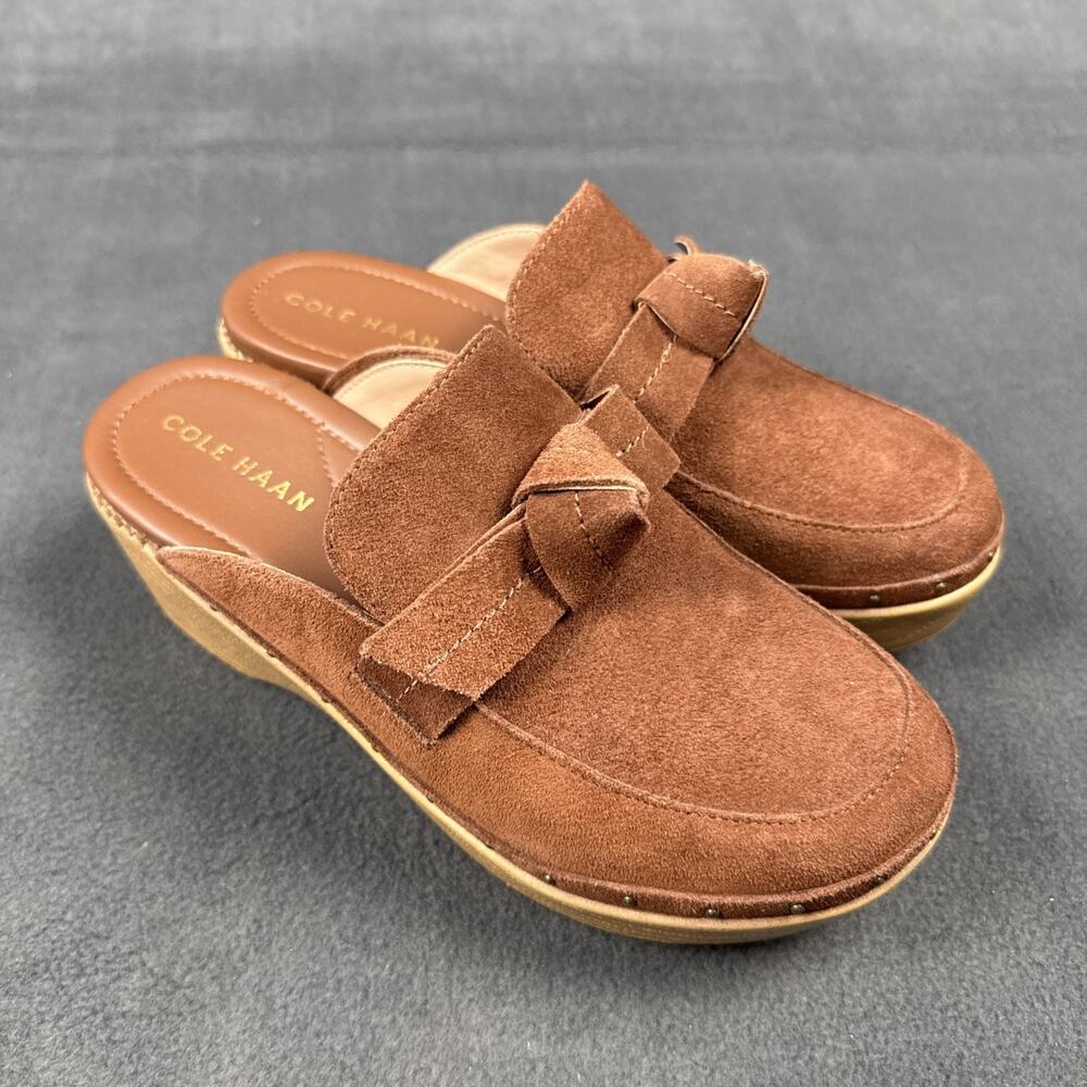 Cole Haan Cloudfeel Womens Clog Size 6 B Brown Suede Shoes Anthropologie
